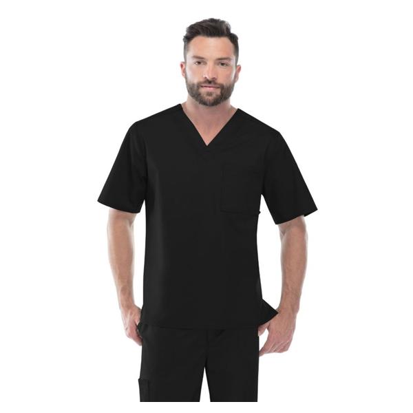 Cherokee Workwear Scrub Top Cherokee Luxe Mens Medium Black Ea - 1929-BLKV-M