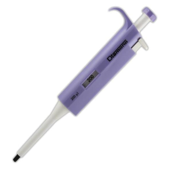 Globe Scientific Diamond Fixed Volume Pipettor 200Ul Non-Graduated Lavender Ea - 3302-200