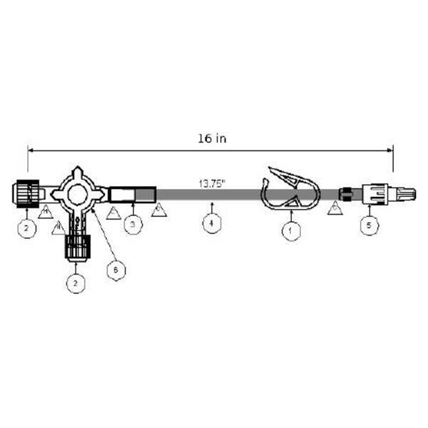 Icu Medical Iv Extension Set 16" 50/Case - B4047