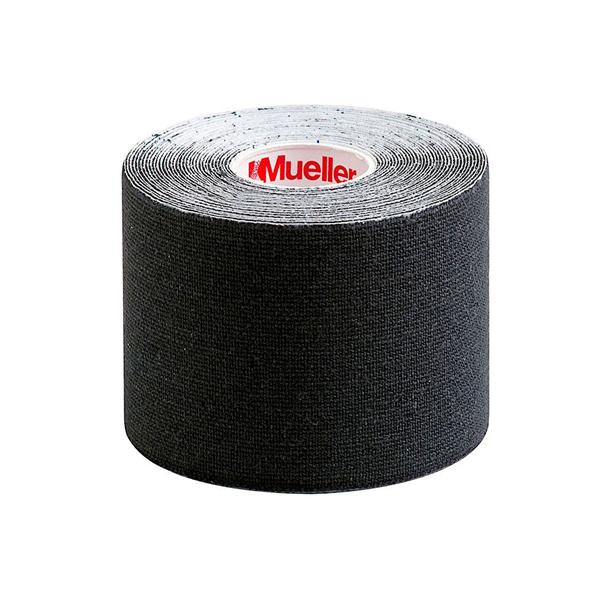Mueller Sports Medicine Tape Kinesiology Cotton/Elastic 2"X16.5 Black 6/Cr - 28147