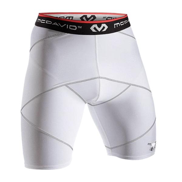 McDavid Shorts Compression Cross Compression White/Gray Size Small 1/Pr - 8200-S