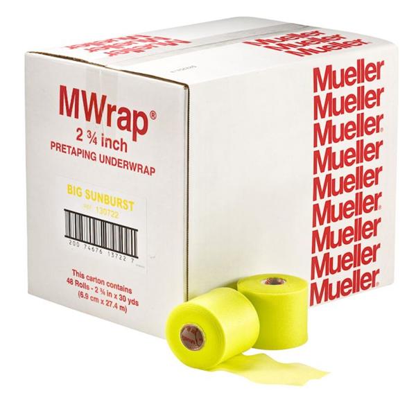 Mueller Sports Medicine Underwrap Athletic Foam 2.75"X30Yd Self-Adhesive Sunburst 48/Rl/Ca - 130722