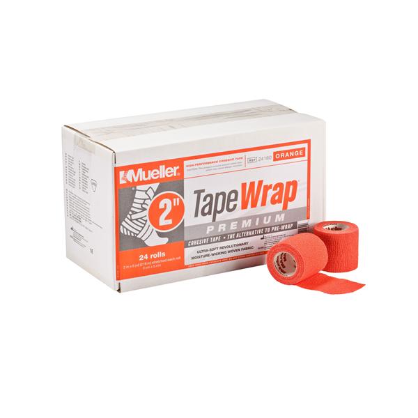 Mueller Sports Medicine Underwrap Tapewrap Premium Ultrasoft Fabric 2"X6Yd Cohesive Orange 24/Ca - 24160