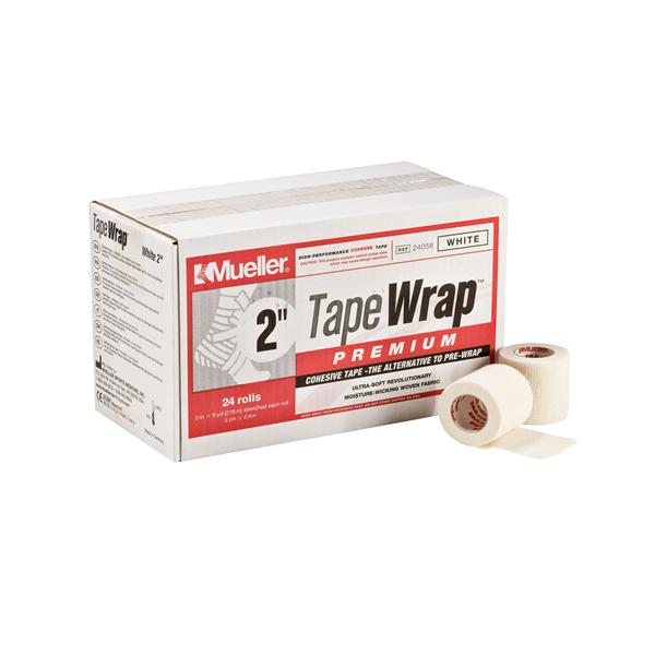 Mueller Sports Medicine Underwrap Tapewrap Premium Ultrasoft Fabric 2"X6Yd Cohesive White 24/Ca - 24058B