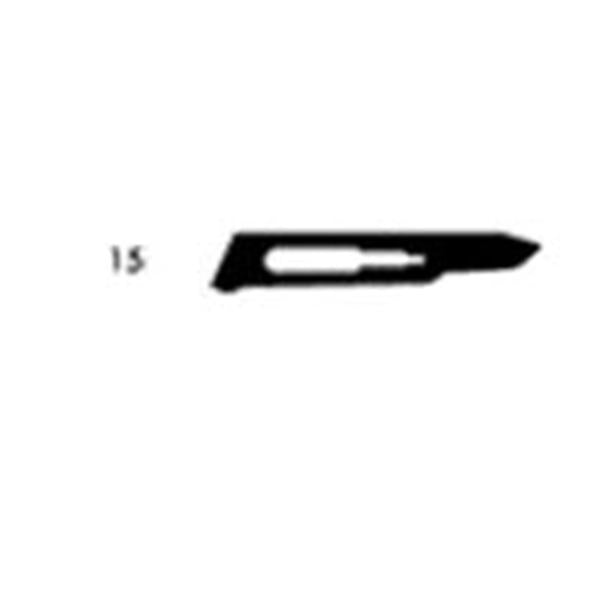 Accutec Blades Blade Surgical #15 Stainless Steel Sterile Disposable 150/Bx - 73-0015