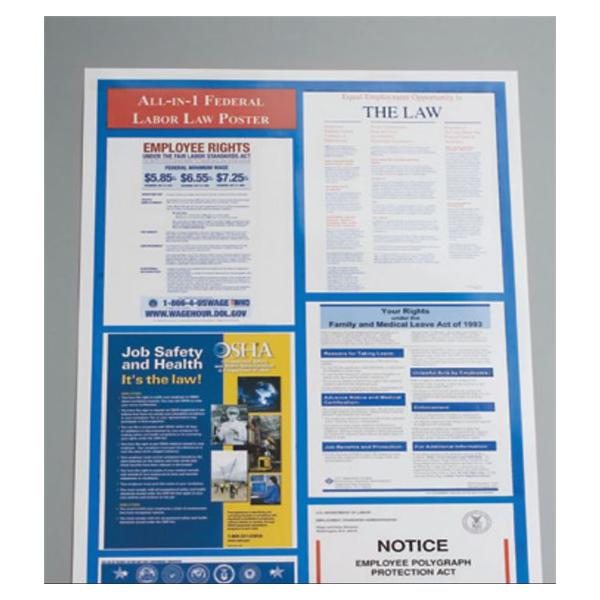 HPTC Poster Laminated Wall Labor Law Ea, 12 Ea/Ca - LLP