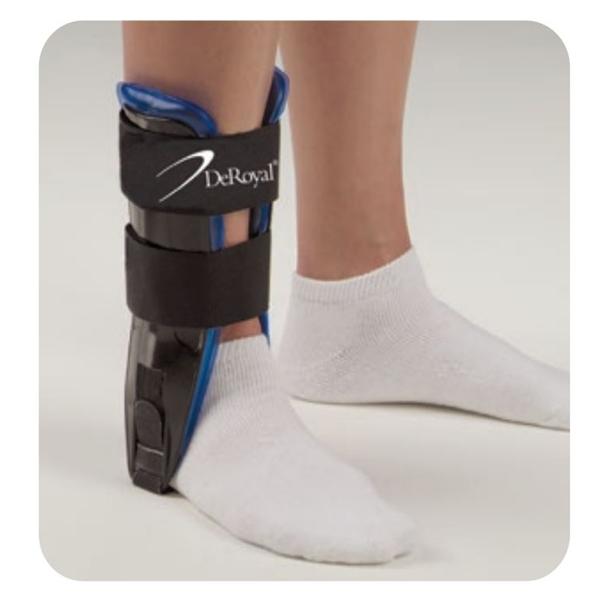 Deroyal Industries Inc Stirrup Brace Ankle Air/Gel Black Size 8.5" Small Universal Ea - AB2351-00