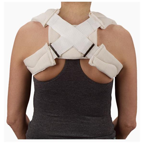 Deroyal Industries Inc Strap Heavy Duty Infant Clavicle Synthetic Stockinette/Foam Padding White Ea - 3004-01