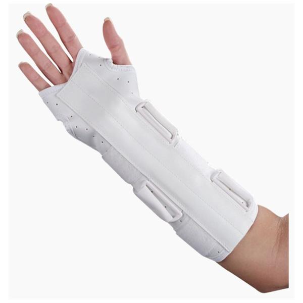 Deroyal Industries Inc Splint Wrist/Forearm Leatherette White Size 11" One Size Fits All Universal Ea - 5007-00