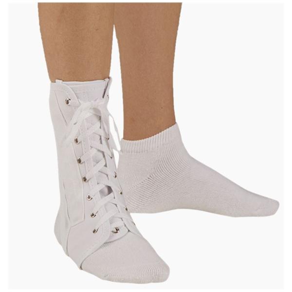 Deroyal Industries Inc Brace Lace Up 10-12" Ankle Canvas 10-12" White Size Large Universal Ea - 8761-03