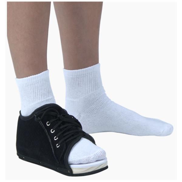 Deroyal Industries Inc Shoe Post-Op Deluxe Perforated Suede Blk Wood Sole/Rubber Bottom Size Medium Ea - 2006-08