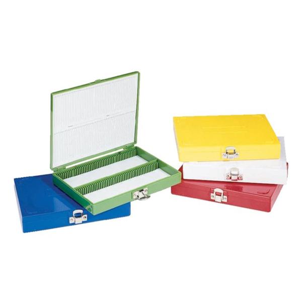 Fisher Scientific Co. Fisherbrand Microscope Slide Box Green 100 Count Ea - 34482