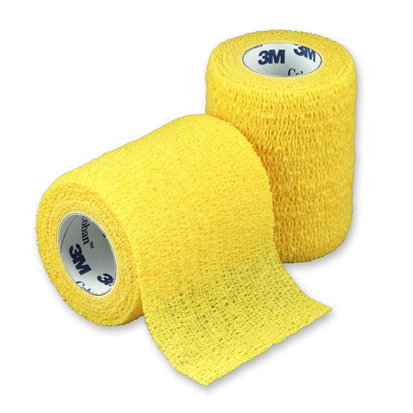 3M Healthcare Bandage Coban Wrap Elastic 3"X5Yd Latex Non-Sterile Yellow Ca - 1583Y