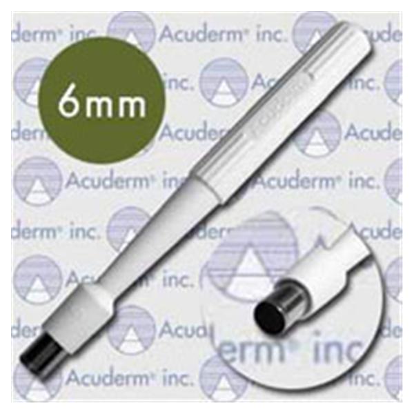 Acuderm Biopsy Punch Dermal Acu-Punch 6Mm Ribbed Hollow Handle Ss Bld Disp Strl 25/Bx - P625