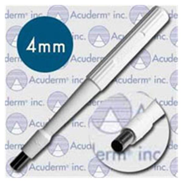Acuderm Biopsy Punch Dermal Acu-Punch 4Mm Ribbed Hollow Handle Ss Bld Disp Strl 25/Bx - P425