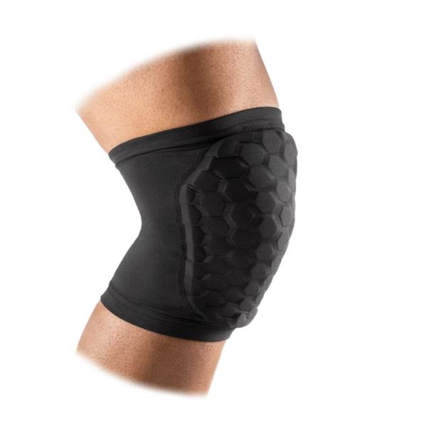 McDavid Pad Protective Hexforce Knee/Elbow/Shin Nylon/Spandex/Foam Black Size Large Pr - 6440-LG-BK