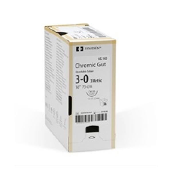 Medtronic MITG-Covidien Suture 3-0 Chromic Gut Cv-25 Surgigut Undyed 30" Monofilament 36/Ca - GG182