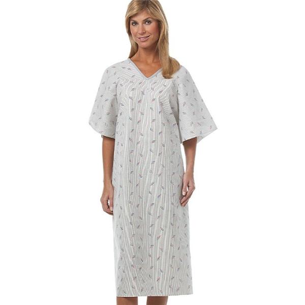 Fashion Seal Gown Patient Polyester / Cotton Sheeting Lg 45" Unsx Mtchstcks Ang Bck Adlt Ea - 778-L