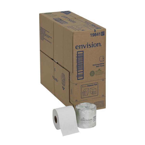 Georgia Pacific Bathroom Tissue Envision White 1 Ply 1/Rl, 40 Rl/Ca - 19841/01