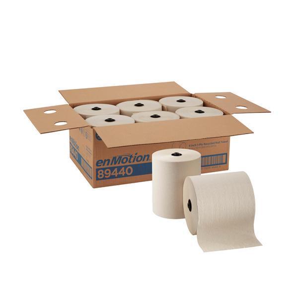 Georgia Pacific Towel Roll Enmotion 50% Recycled Fiber 8.2 In X 700 Feet Brown 6 Rl/Ca - 89440