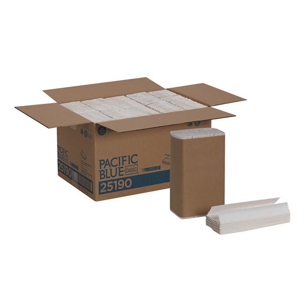 Georgia Pacific Towel C-Fold Pacific Blue Basic 1 Ply White 10 In X 13 In 2400/Ca - 25190