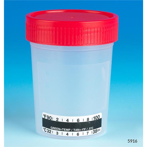 Globe Scientific Specimen Container 4Oz Polypropylene Non-Sterile Bulk 500/Ca - 5916