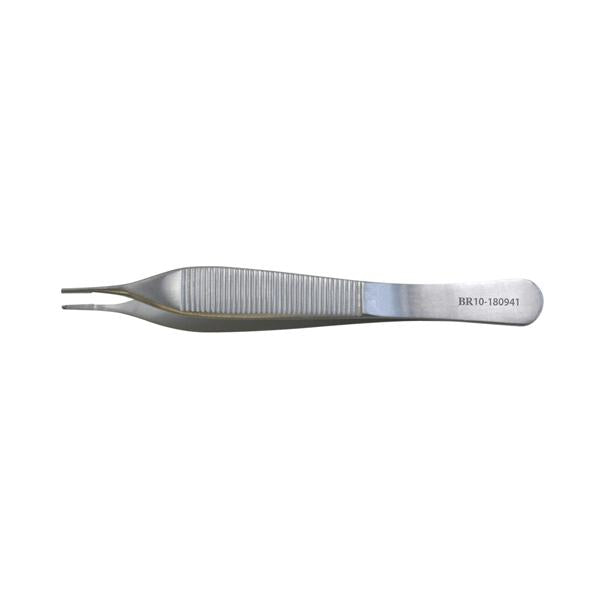 Hermann Medizentechnik Forcep Tissue Adson-Tubiana 4-3/4" Tying Platform Straight 1X2 Teeth Ss Ea - BR10-180941
