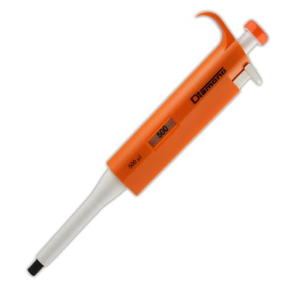 Globe Scientific Diamond Fixed Volume Pipettor 500Ul Non-Graduated Orange Ea - 3302-500