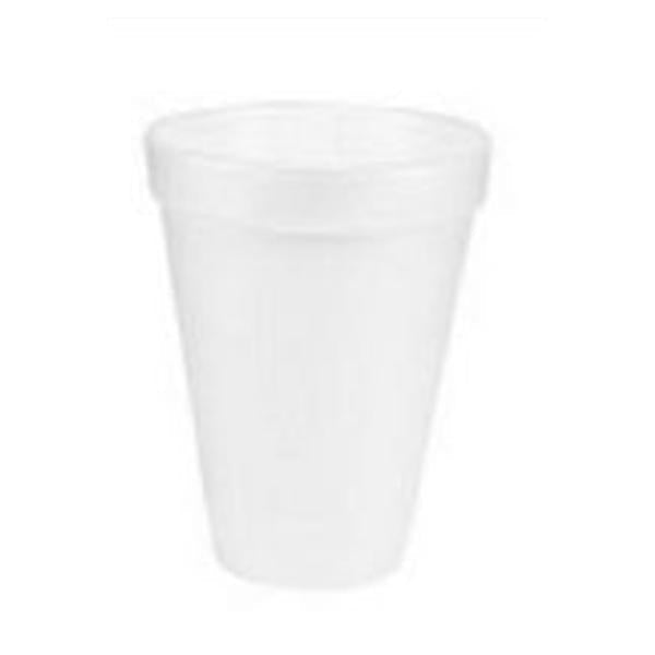 Dart Container. Cup Drinking Styrofoam 12 Oz White 25/Package, 40 Pk/Ca - 628114