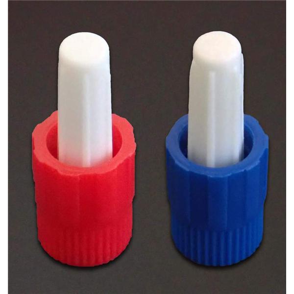Molded Products Blood Line Cap Red/ Blue Sterile 100St/Bg, 40 Bg/Ca - MPC-125