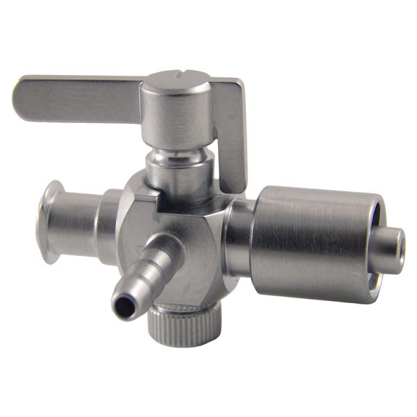 Cadence Science- Popper &Sons Stopcock 3-Way Plated Brass Female Luer To Male Luer Lock Hose End Ea - 6010IND