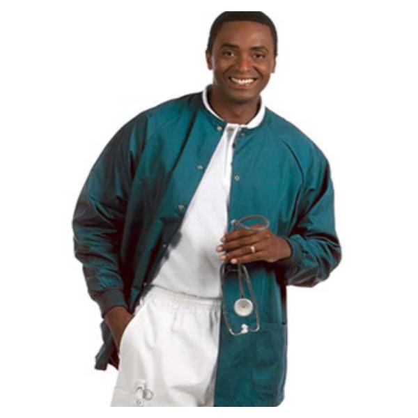 Fashion Seal Jacket Warm-Up 65% Polyester / 35% Cotton Unisex Teal Large 2 Pockets Ea - 7692-L