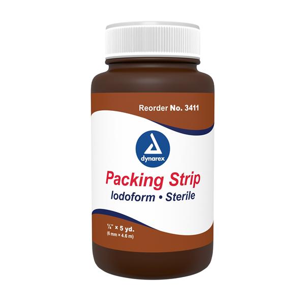 Dynarex Corporation Packing Strip 100% Cotton 1/4"X5Yd Sterile 12/Ca - 3411