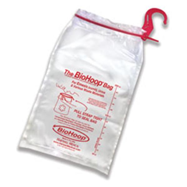 Hartwell Medical Bag Emesis/Collection Biohoop 8X13-3/4" 2000 Clp Clsr Plstc Rd/Opq Lg 12/Package, 40 Pk/Ca - BH 1100H