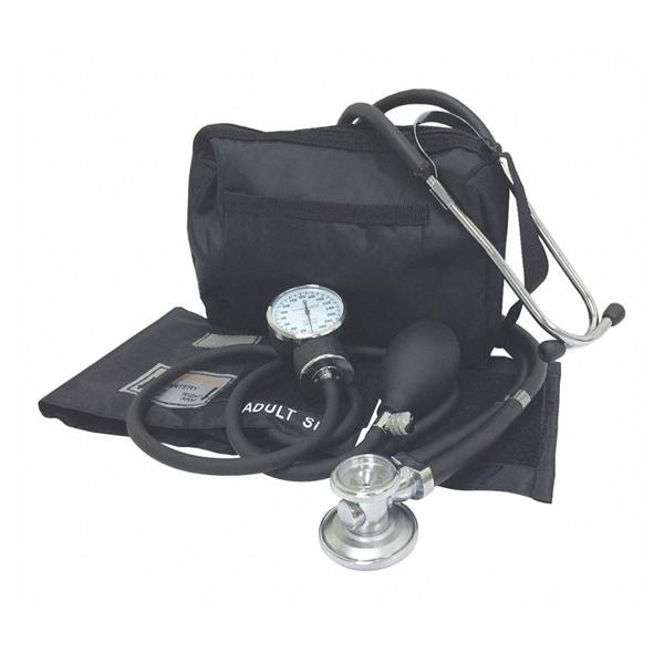 Medsource International Sphygmomanometer Kit Sprague Rappaport Complete Adult Arm Dial Display Black Ea - MS-BP7000