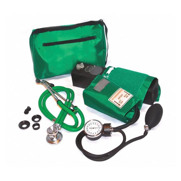 Medsource International Sphygmomanometer Kit Sprague Rappaport Complete Adult Arm Dial Display Green Ea - MS-BP4000