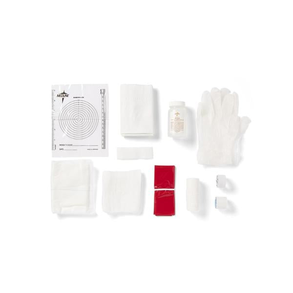 Medline Indus Tray Wound Care With Vinyl Gloves/Gauze Lf Sterile 24/Case - Hosp Div
