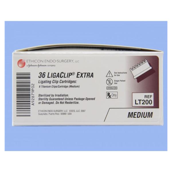 Ethicon Inc,a J & J Company Clip Ligating Ligaclip Extra Titanium 36/Bx - LT200