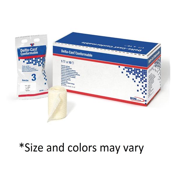 BSN Medical Tape Delta-Cast Polyester 3"X4Yd Roll 3-5 Minute Set Time Lf Green 10Rl/Bx - 7113