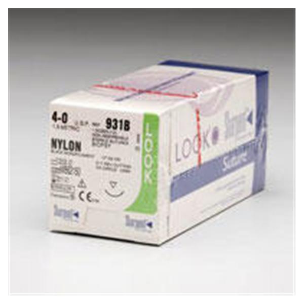 Look/Div Surgical Specialties Suture 6-0 Nylon Ds-16 Sharpoint Black 18" Monofilament 12/Bx - 915B