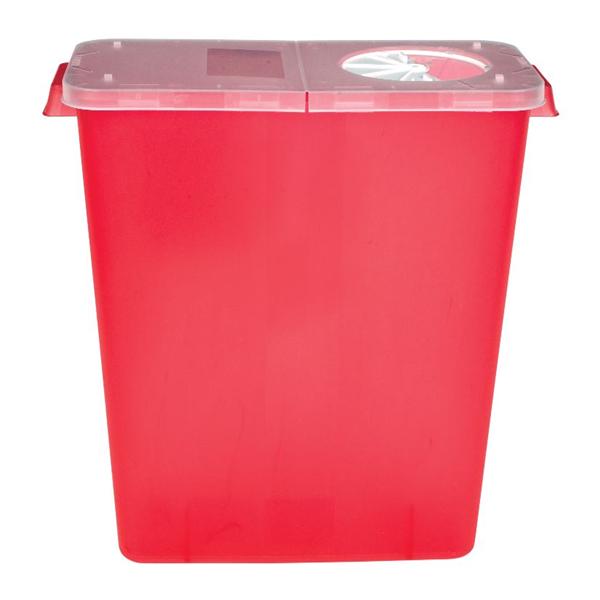Henry Schein Container Sharps 3Gal Polypropylene Red/Clear Ea, 10 Ea/Ca - 0330-150R-HS