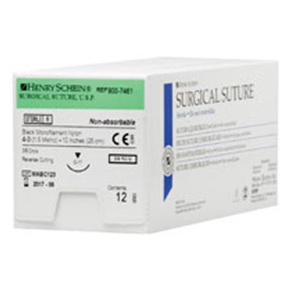 Henry Schein Suture 4-0 Nylon Dscm16 Black 18" Monofilament 12/Bx - 5700459