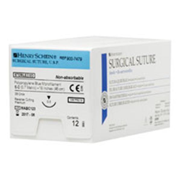 Henry Schein Suture 5-0 Polypropylene Dsm19 Prolene Blue 18" Monofilament 12/Bx - 5700468