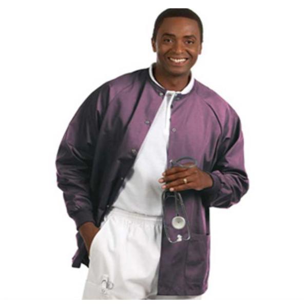 Fashion Seal Jacket Warm-Up 65% Polyester / 35% Cotton Unisex Plum Small 2 Pockets Ea - 7682-S