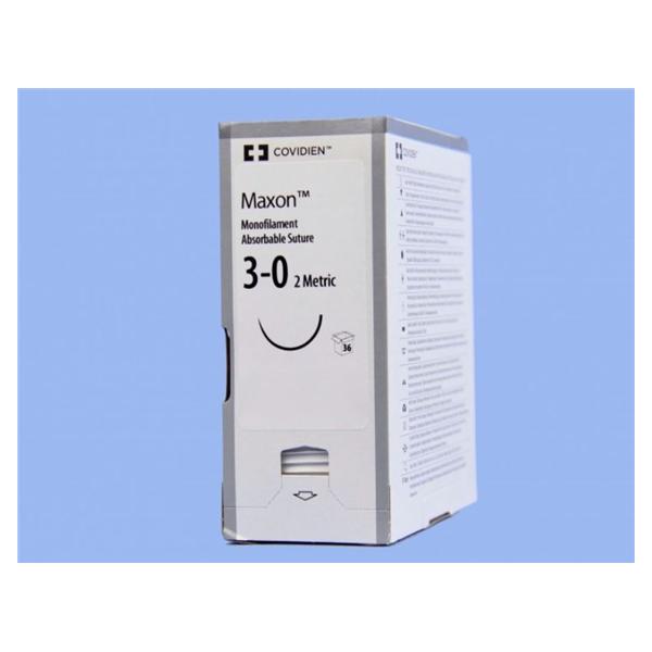 Medtronic MITG-Covidien Suture 3-0 Polyglyconate Copolymer V-20 Maxon Green 30" Monofilament 36/Ca - 8886623241