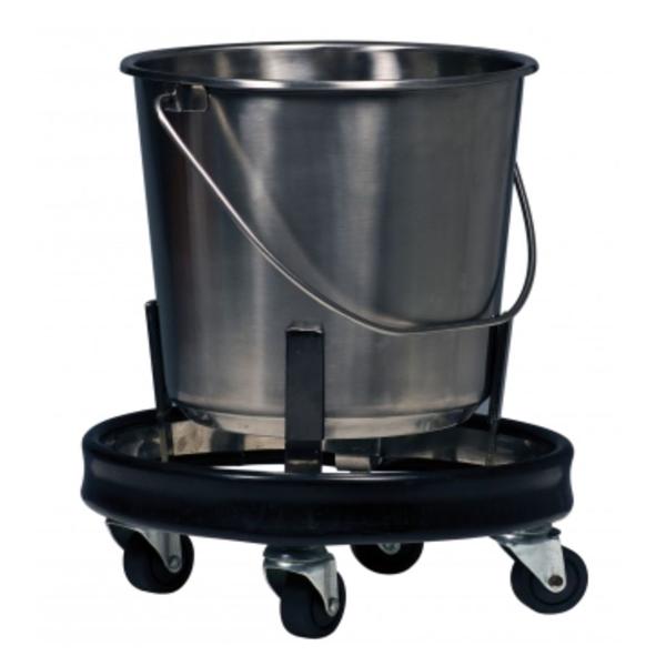 Graham-Field/Everest &Jennings Bucket Kick Grafco Stainless Steel 12.5Qt No Lid Silver Round Ea - 3267