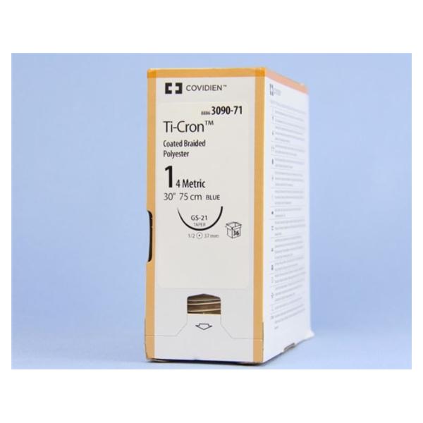 Medtronic MITG-Covidien Suture 1 Polyester Gs-21 Ti-Cron Blue 30" Braid 36/Ca - 8886309071