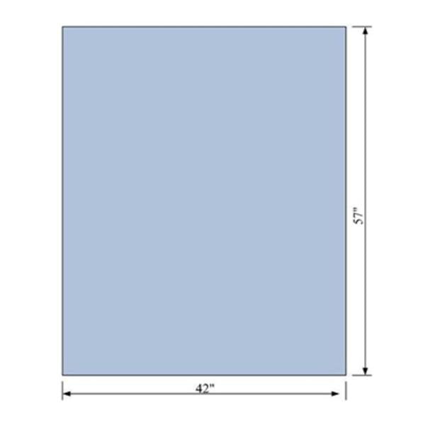 C-Core Medical Drape Sheet Non-Fenestrated 57X42" Half Blue Sterile 40/Ca - 19116