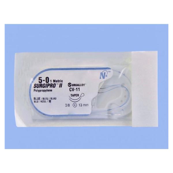 Medtronic MITG-Covidien Suture 5-0 Pp Cv-11/Cv-11 Surgipro Ii Blue 18" Double Arm Monofilament 36/Ca - VP719X