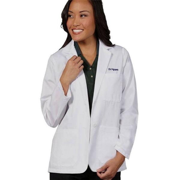 Fashion Seal Lab Jacket Consultation 65% Polyester / 35% Cotton Womens White Medium 28.5" Ea - 128-M